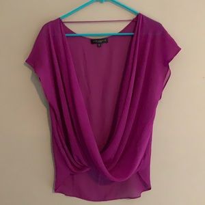 Sheer, Fusia shirt